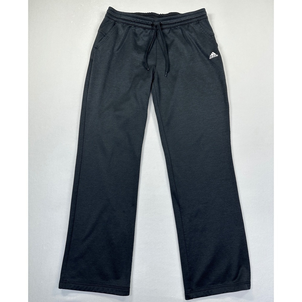 Adidas Climawarm Pants XL Gray Straight Leg Activewear Sweatpants Midrise